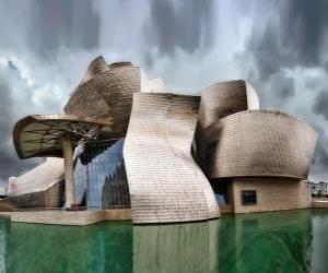 пазл Музей Гуггенхайма в Бильбао, музей современного искусства в Бильбао, Страна Басков, Испания. Фрэнк Гери проекта